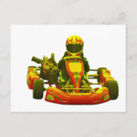 Go Kart Racer in Yellow