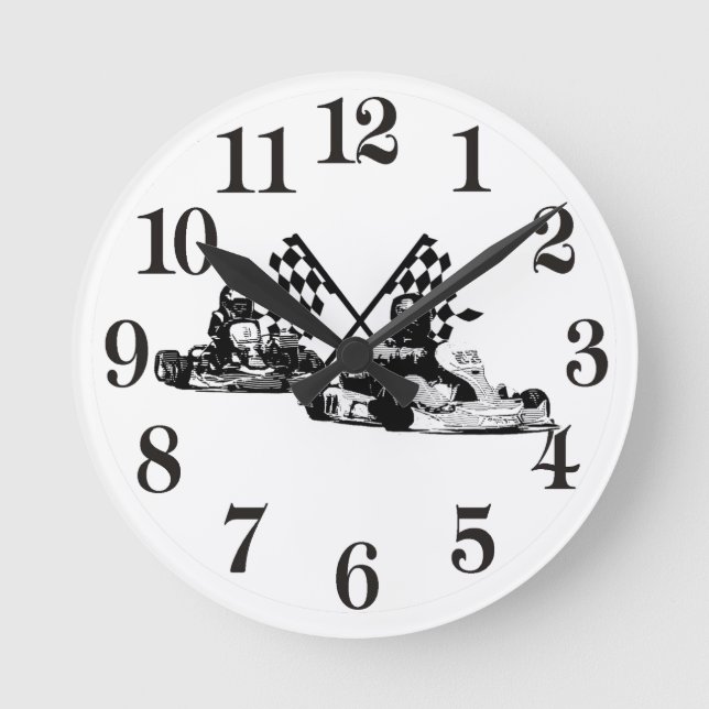  Go Kart Racers     Round Clock (Front)