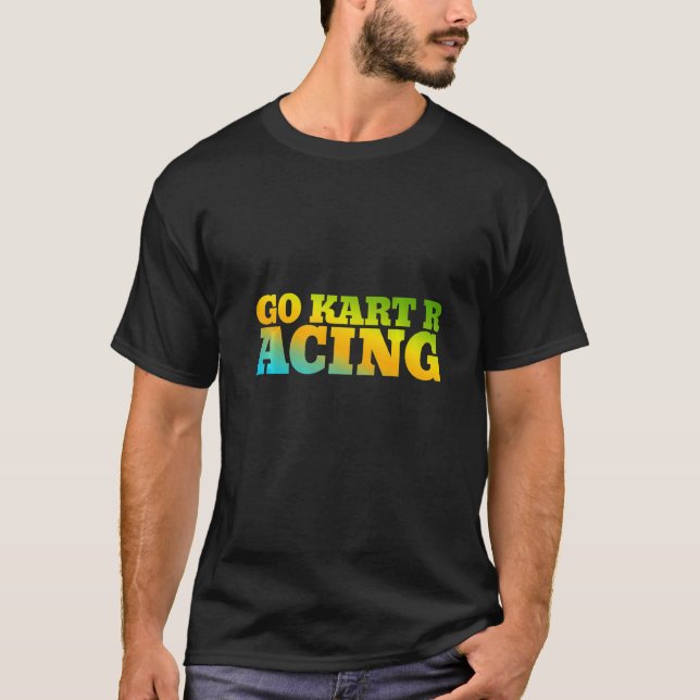 Go Kart Racing Designed With Nature Colours T-Shirt (Front)