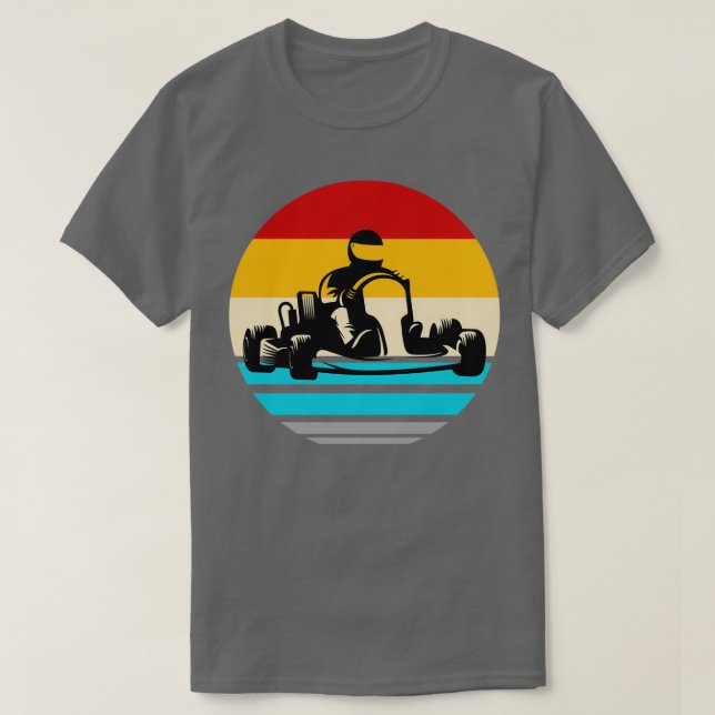 Go kart racing driver Gokart motorsport kart drive T-Shirt (Design Front)