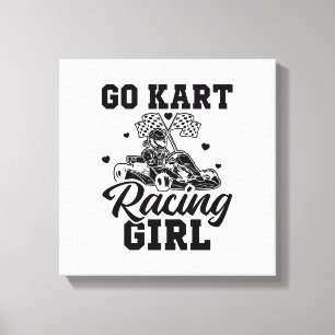 Go Kart Racing Girl   Go-Kart Driver Gift Idea Canvas Print