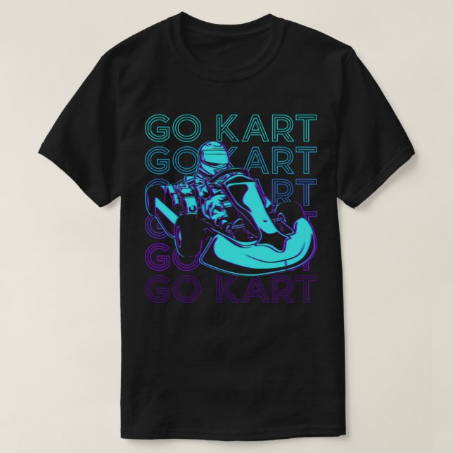Go Kart Racing Go Kart Racer Retro T-Shirt (Design Front)