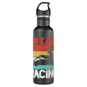 Go Kart Racing Vintage Retro Long Sleeve 710 Ml Water Bottle