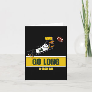 Go Long In Green Bay Funny Dachshund Football  Card