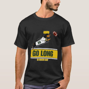 Go Long In Green Bay Funny Dachshund Football T-Shirt