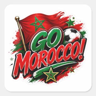 Go MOROCCO Team Morocco Game Day 2026  Square Sticker