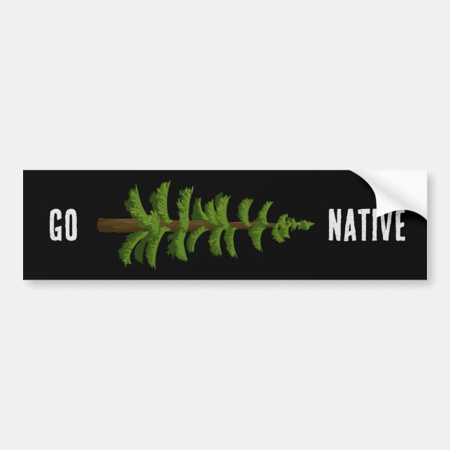 Go Native Gardening Bumper Sticker (Front)