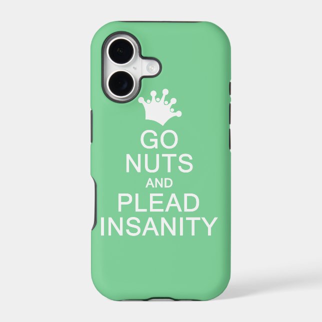 GO NUTS custom colour iPhone case (Back)