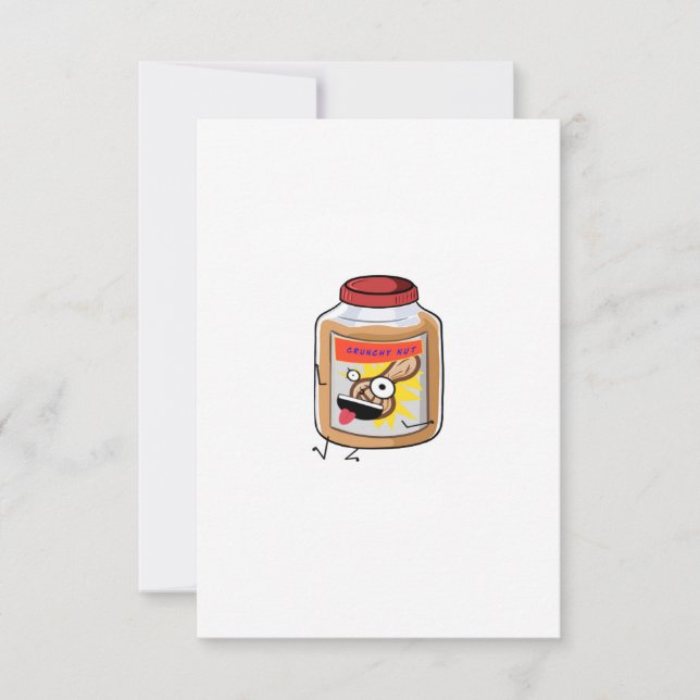 Go Nuts, peanut butter themed Thank You Card (Front)