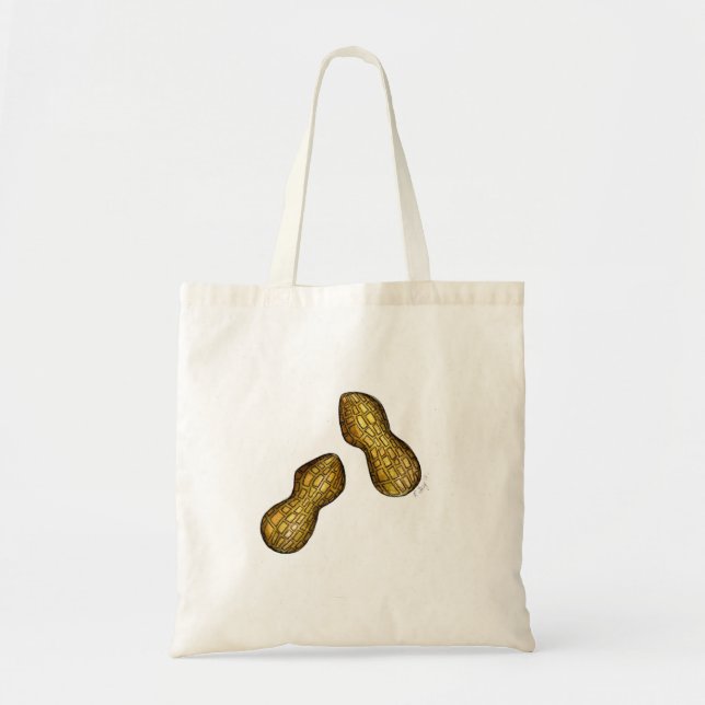 Go Nuts Peanuts Peanut Nutty Snack Food Tote Bag (Front)
