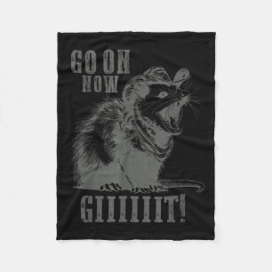 Go On Now Giiiit Funny Cowboy Ssum Country Ssum Re Fleece Blanket