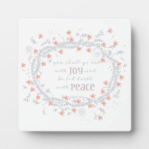 Go Out with Joy - Isaiah 55:12 Plaque