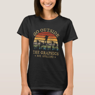 Go Outside The Graphics Are Amazing Boys Gaming Vi T-Shirt