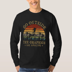 Go Outside The Graphics Are Amazing Boys Gaming Vi T-Shirt