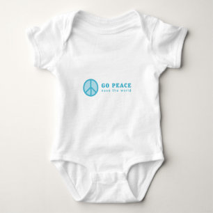Go Peace (Blue) Baby Bodysuit