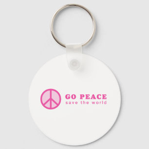 Go Peace (Pink) Key Ring