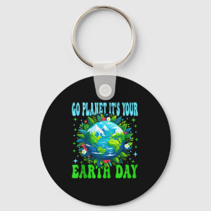 Go planet earth day cute earth nature lovers tank key ring
