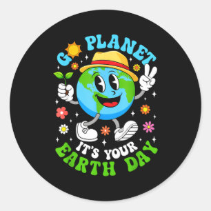 Go planet earth day environment earth day 2026 classic round sticker