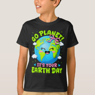 Go planet environment earth day coquette women gir T-Shirt