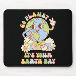 Go Planet Its Your Earth Day 2025 Teacher Kids Ret Mouse Pad