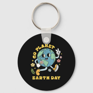 Go Planet Its Your Earth Day Climate Change Scienc Key Ring