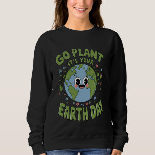 Go Planet Its Your Earth Day Teacher Kids Cute Ear Sweatshirt