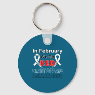 Go Red - American Heart Health Month Awareness In  Key Ring