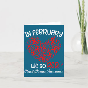 Go Red - American Heart Month Awareness In Februar Card