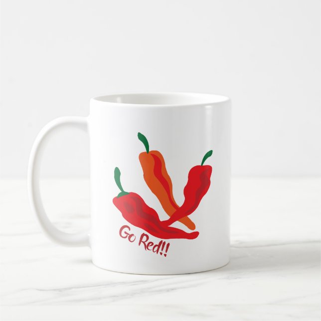 Go Red!!! Chile Peppers Coffee Mug (Left)