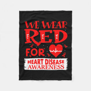 Go Red - February American Heart Health Month Awar Fleece Blanket