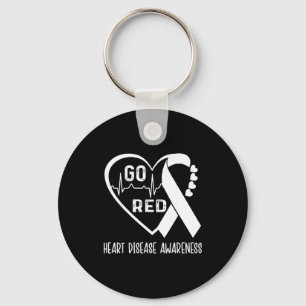 Go Red - February American Heart Health Month Awar Key Ring