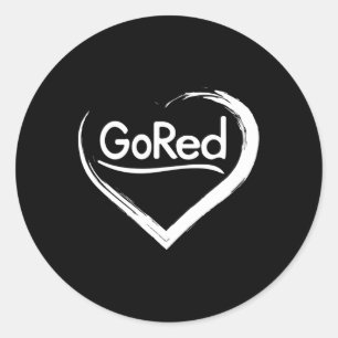 Go Red For Heart Disease Awareness 2  Classic Round Sticker
