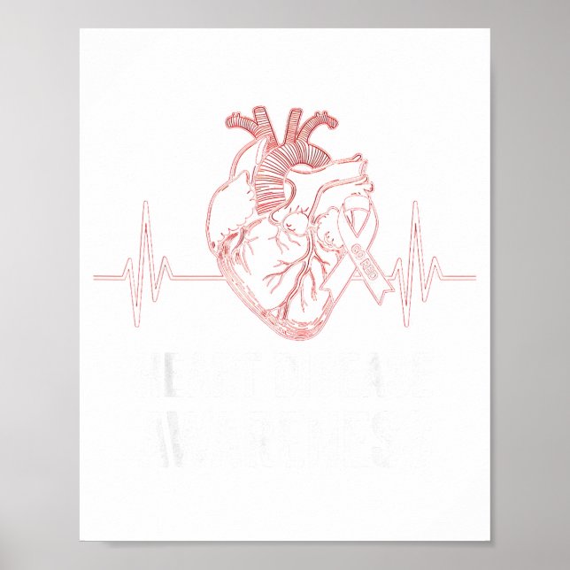 Go Red For Heart Disease Awareness - Chd Support & Poster (Front)
