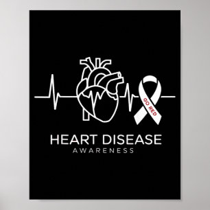 Go Red For Heart Disease Awareness Chd Wear Red Poster