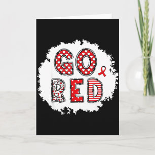 Go Red For Heart Disease Awareness Month February Card