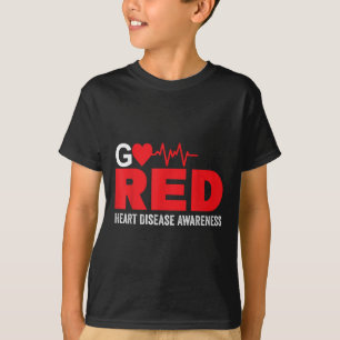 Go Red For Heart Disease Awareness Month February  T-Shirt