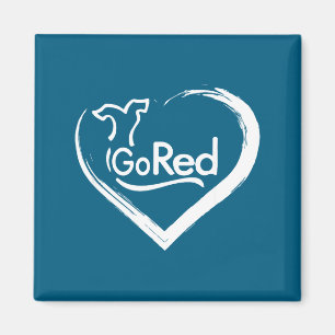 Go Red For Heart Disease Design Magnet