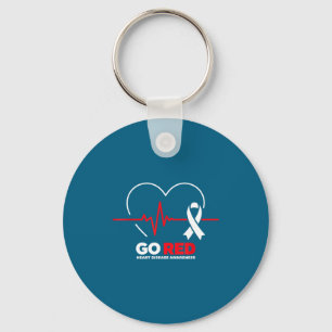 Go Red For Women American Chd Heart Disease Month Key Ring