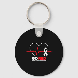 Go Red For Women American Chd Heart Disease Month Key Ring