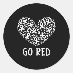 Go Red For Women American Heart Disease Month Awar Classic Round Sticker