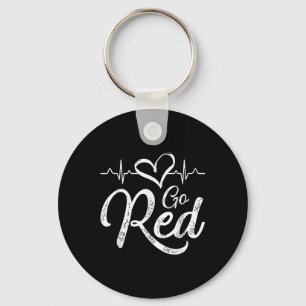 Go Red For Women American Heart Disease Month Awar Key Ring