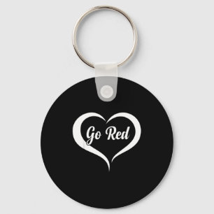 Go Red For Women Heart Disease Month Awareness Key Ring