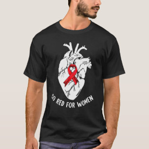 Go Red For Women Heart Health Awareness Cardiac Nu T-Shirt