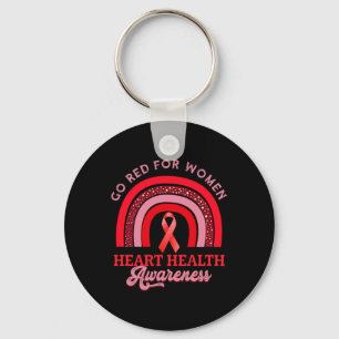 Go Red For Women Heart Health Awareness Heart Dise Key Ring