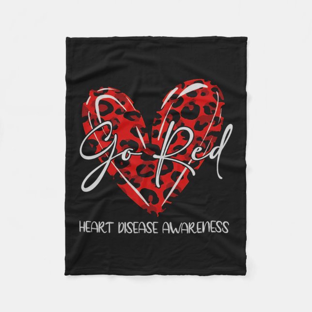 Go Red For Womens Heart Disease Awareness Month Fleece Blanket (Front)