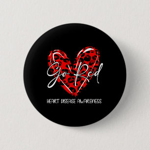 Go Red For Womens Heart Disease Awareness Month Le 6 Cm Round Badge