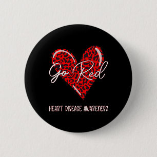 Go Red For Womens Heart Disease Awareness Month Le 6 Cm Round Badge