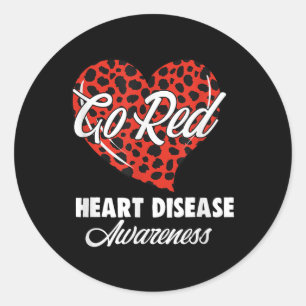 Go Red For Womens Heart Disease Awareness Month Le Classic Round Sticker