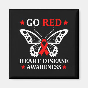 Go Red Heart Disease Awareness Butterfly February Magnet
