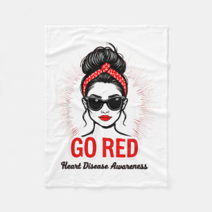 Go Red Heart Disease Awareness Month _1 Fleece Blanket